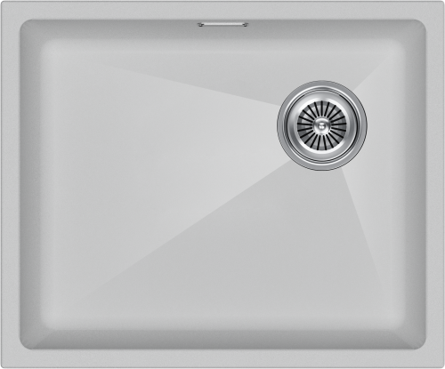 Кухонная мойка Paulmark LUMI 55UNI-SKEW LU55SK-WH 46х56 цвет белый